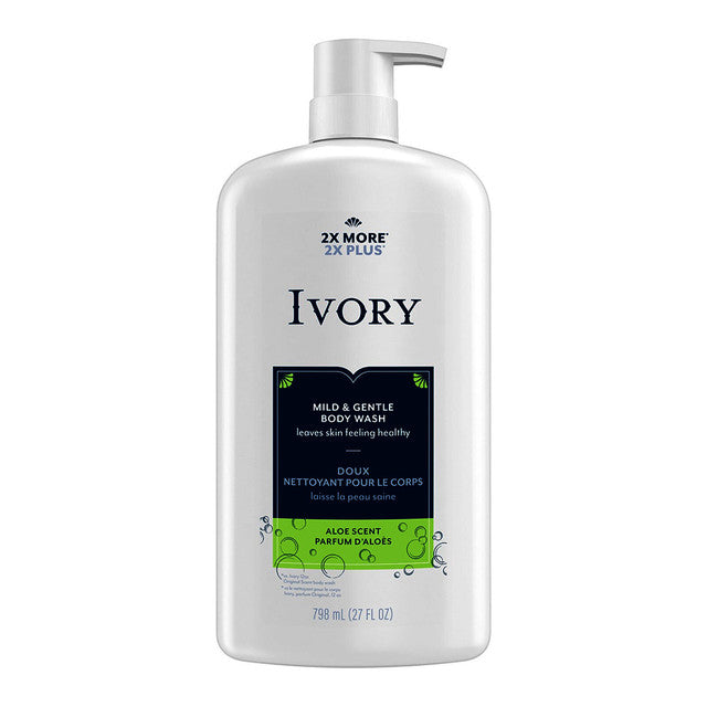 Ivory Mild and Gentle Liquid Body Wash, Aloe Scent, 27 oz