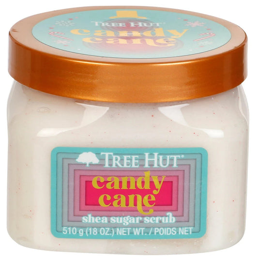 Tree Hut Candy Cane Shea Sugar Exfoliating & Hydrating Body Scrub, 18 oz.