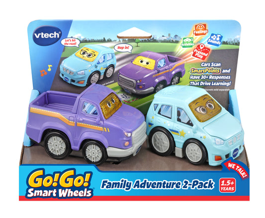 VTech Go! Go! Smart Wheels Family Adventure 2-Pack Kids' First Toy Cars