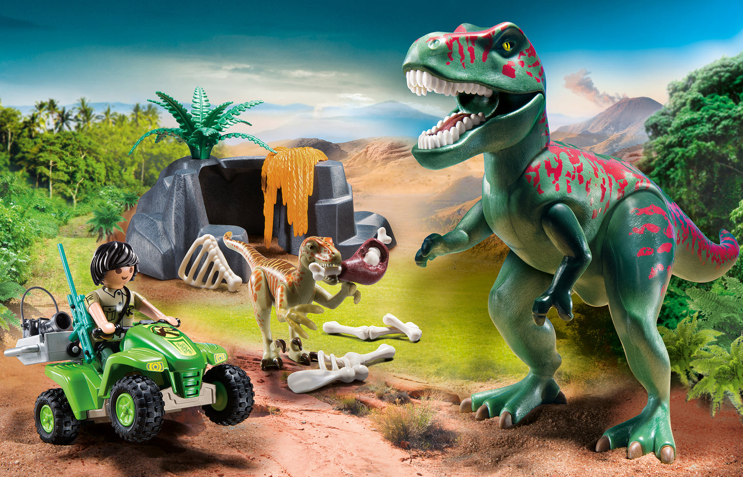 PLAYMOBIL Explorer Quad With T-Rex