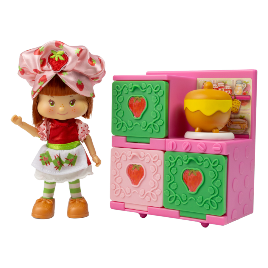 Strawberry Shortcake Poseable Doll & Berry Bake Shoppe Playset with Oven, Children Ages 3+