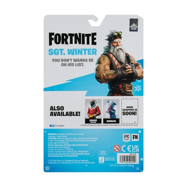 Fortnite Sgt. Winter Solo Mode - 4 inch Articulated Figure with Snow Globe Accessory and Code for Bonus Virtual Item