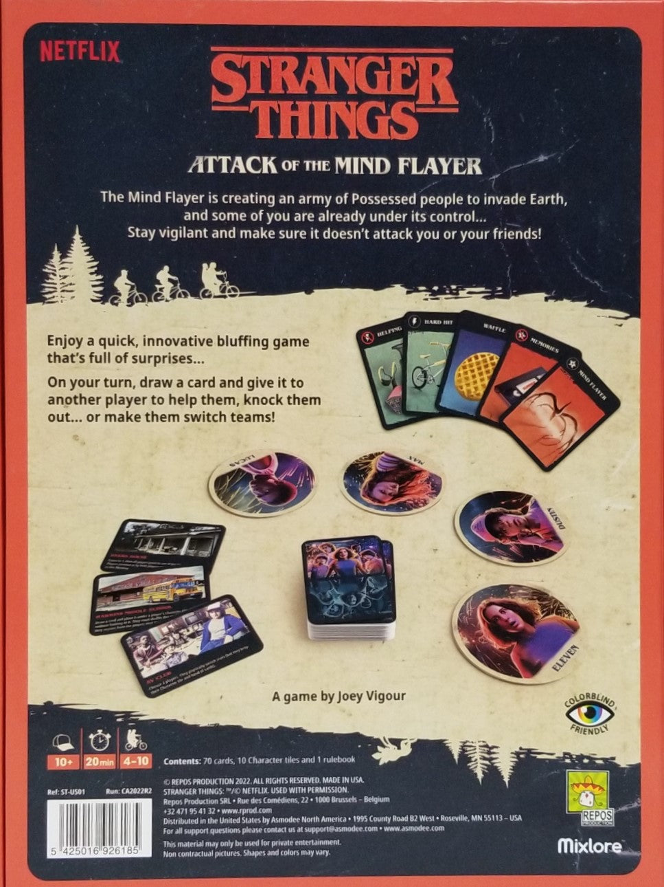 Netflix Stranger Things: Attack of the Mindflayer Card Game for Ages 16 and up, from Asmodee