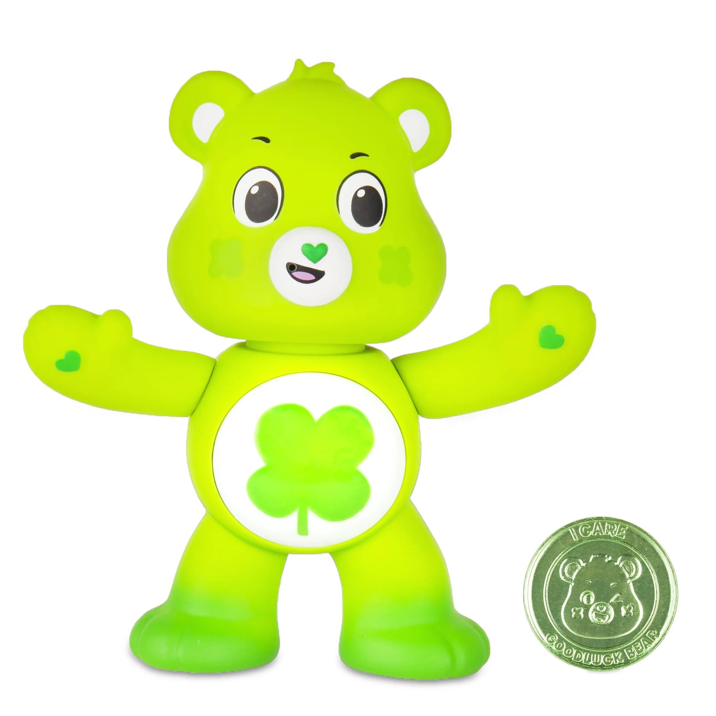 Care Bears - 5" Interactive Figure - Good Luck Bear - Your Touch Unlocks 50+ Reactions & Surprises!