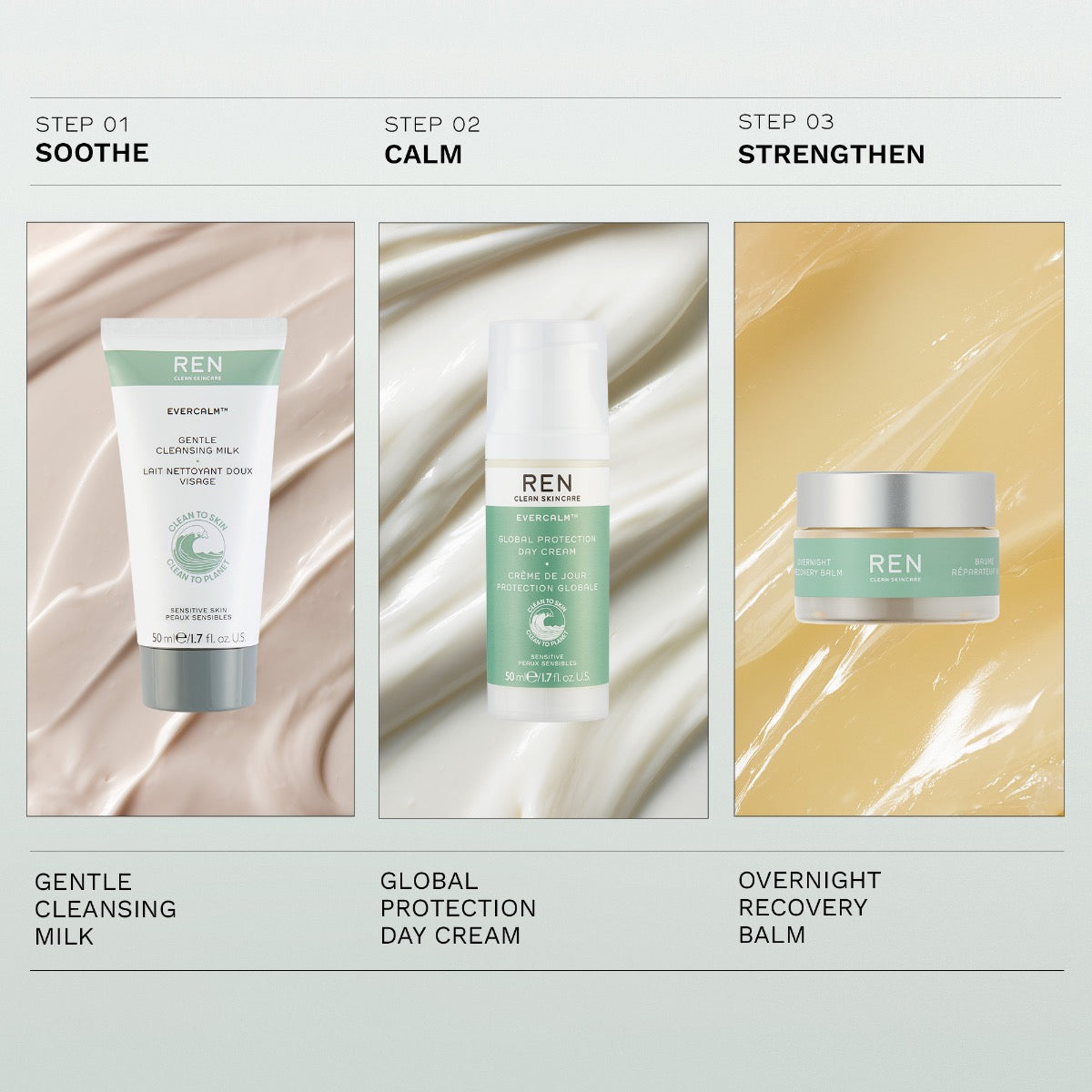 REN - Evercalm Sensitive Skin Heroes Gift Set Trio