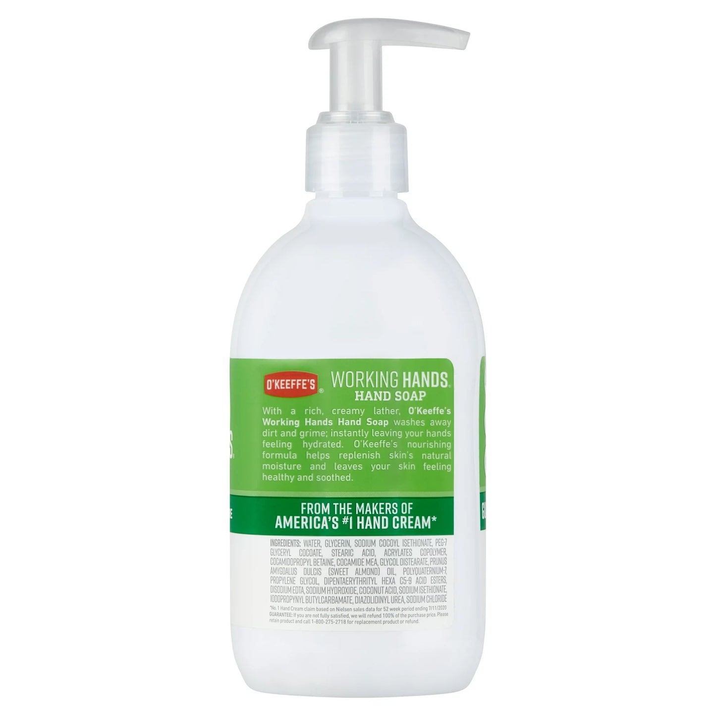 O'Keeffe's Working Hands Moisturizing Liquid Hand Soap, Unscented, 12 fl oz (354 ml)