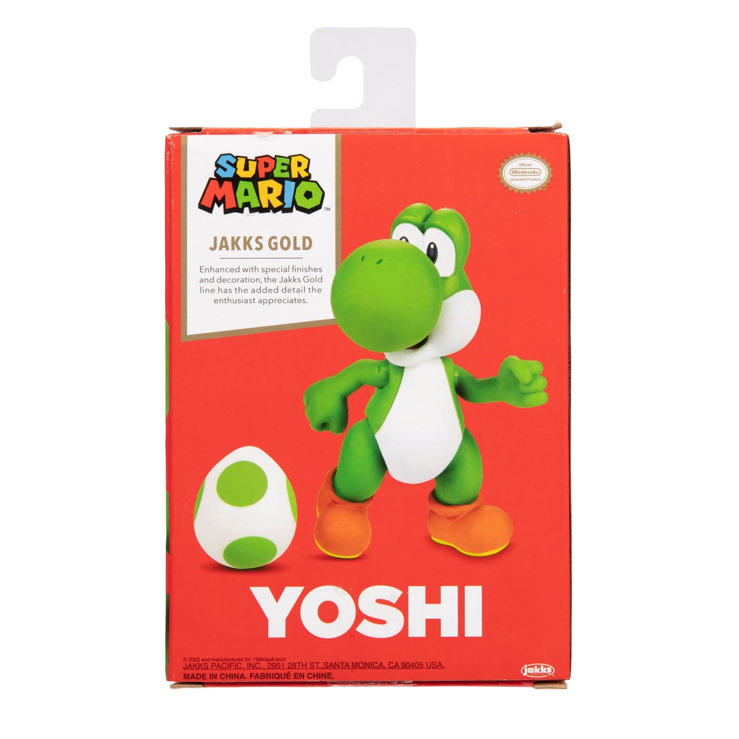 Nintendo Super Mario Jakks Gold Collector Series Green Yoshi Action Figure Set with Egg and Gold Coins, 4 Pieces