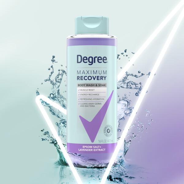 Degree Maximum Recovery Liquid Body Wash & Shower Gel Lavender Extract, 16 oz