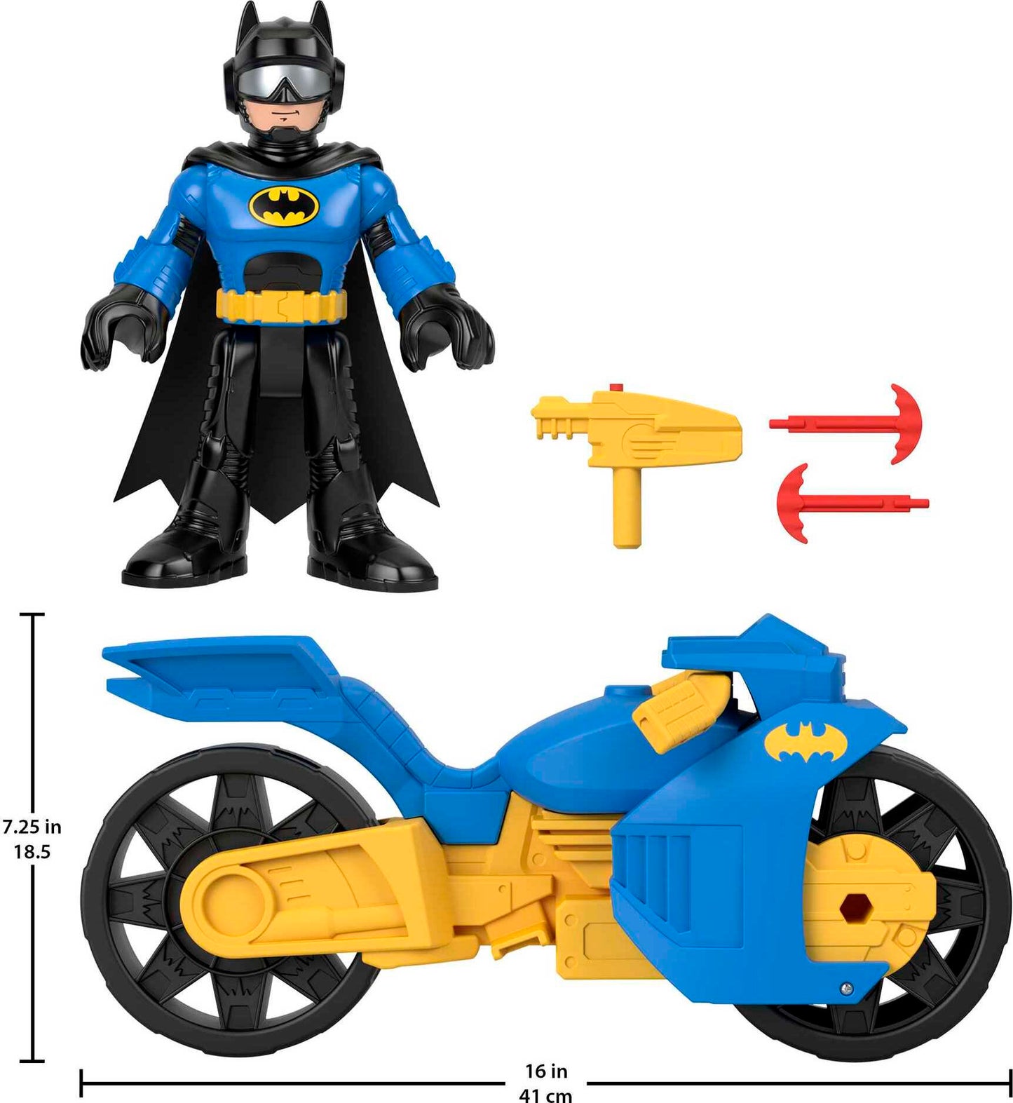 Imaginext DC Super Friends Batman Toys, XL Batcycle and Batman Figure, 10-inches