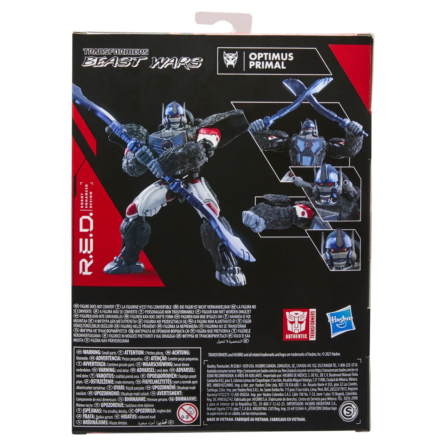 Transformers: R.E.D. Optimus Primal Kids Toy Action Figure for Boys and Girls Ages 8 9 10 11 12 and Up (6”)