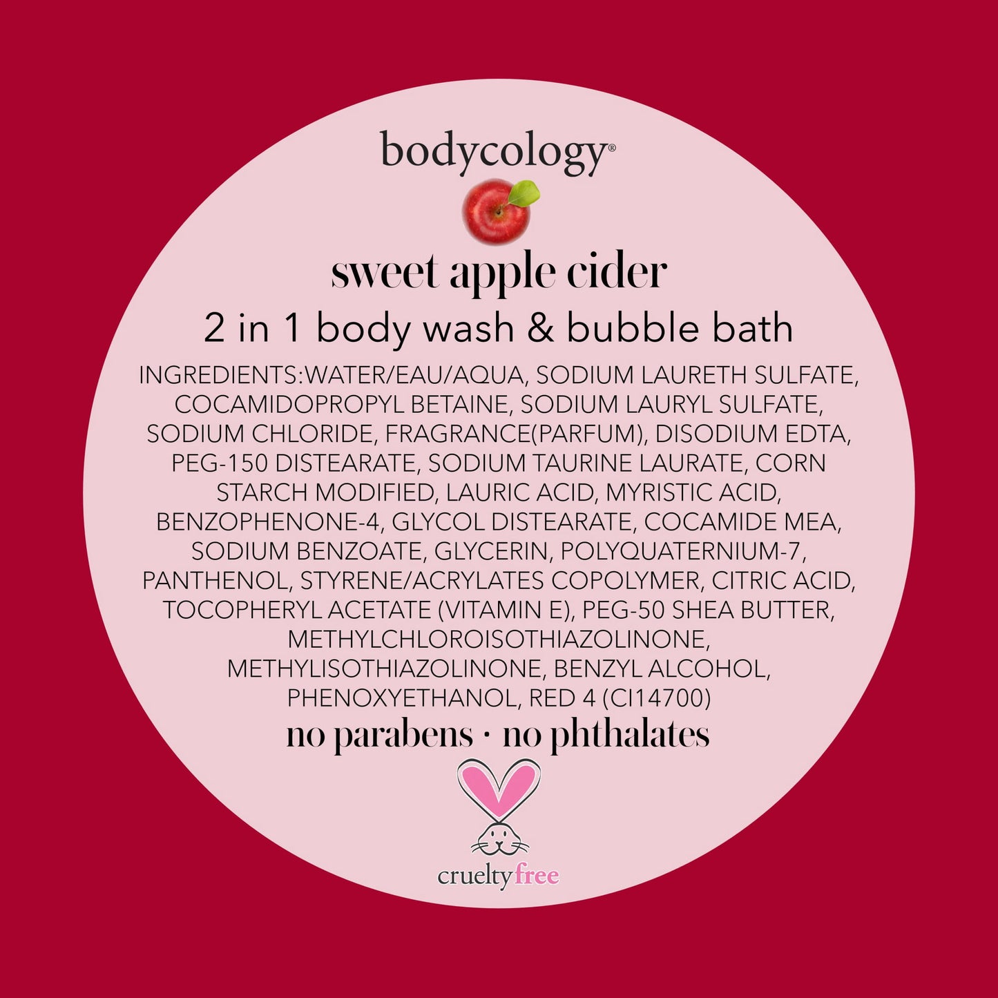 Bodycology 2in1 Body Wash & Bubble Bath, Sweet Apple Cider, 16 fl oz