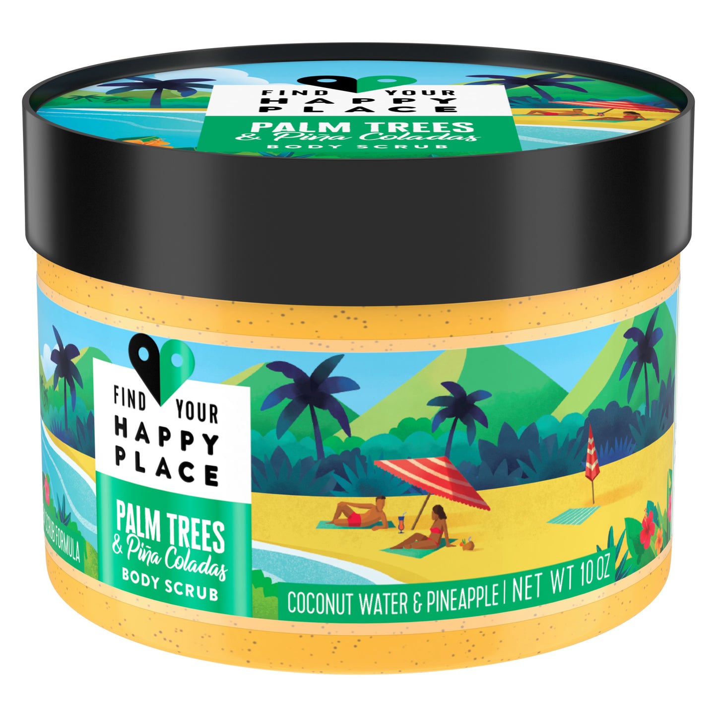 Find Your Happy Place Body Scrub Palm Trees and Pina Coladas 10 fl oz