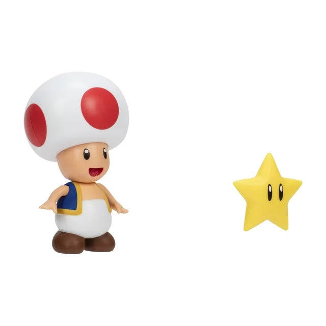 Super Mario 4" Figure - Toad with Star