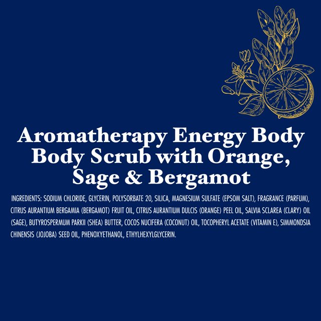 Dr Teal's Aromatherapy Energy Body Scrub with Orange, Sage & Bergamot, 16 fl oz