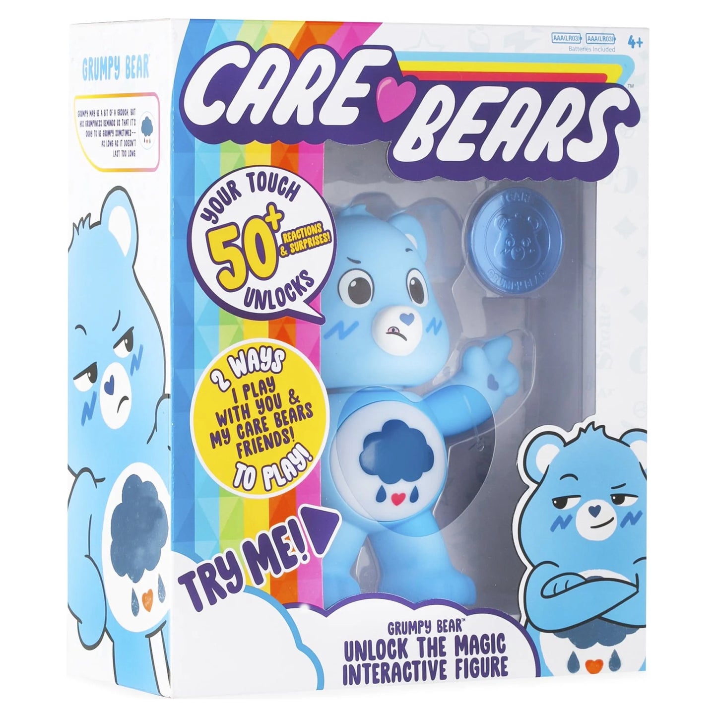 Care Bears - 5  Interactive Figure - Grumpy Bear - 50+ Reactions & Surprises! - Ages 4+