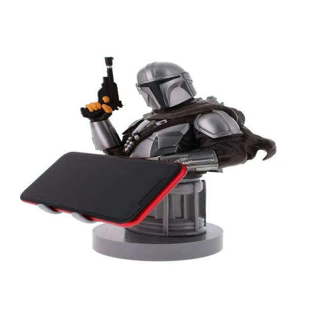 Exquisite Gaming: Star Wars: The Mandalarian - Original Mobile Phone & Gaming Controller Holder, Device Stand, Cable Guys, Licensed Figure