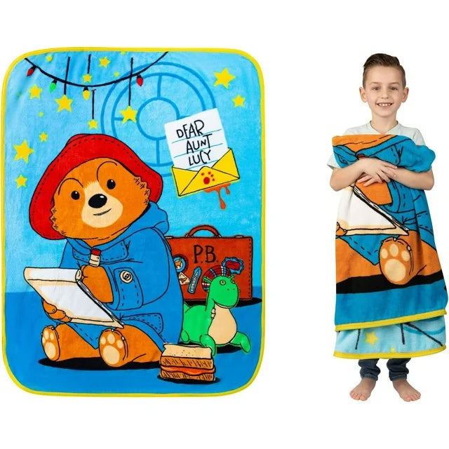 Franco Kids Bedding Super Soft Micro Raschel Throw, 46 in x 60 in, Paddington Bear