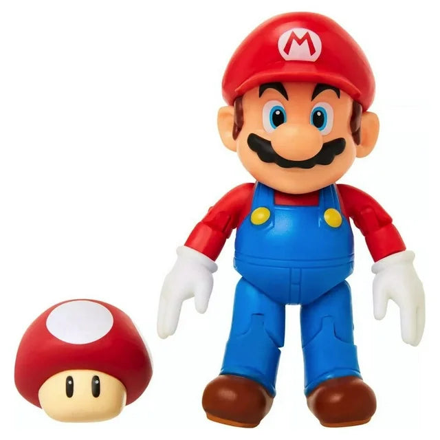 World of Nintendo 4  Figures - Super Mario w/ Red Mushroom