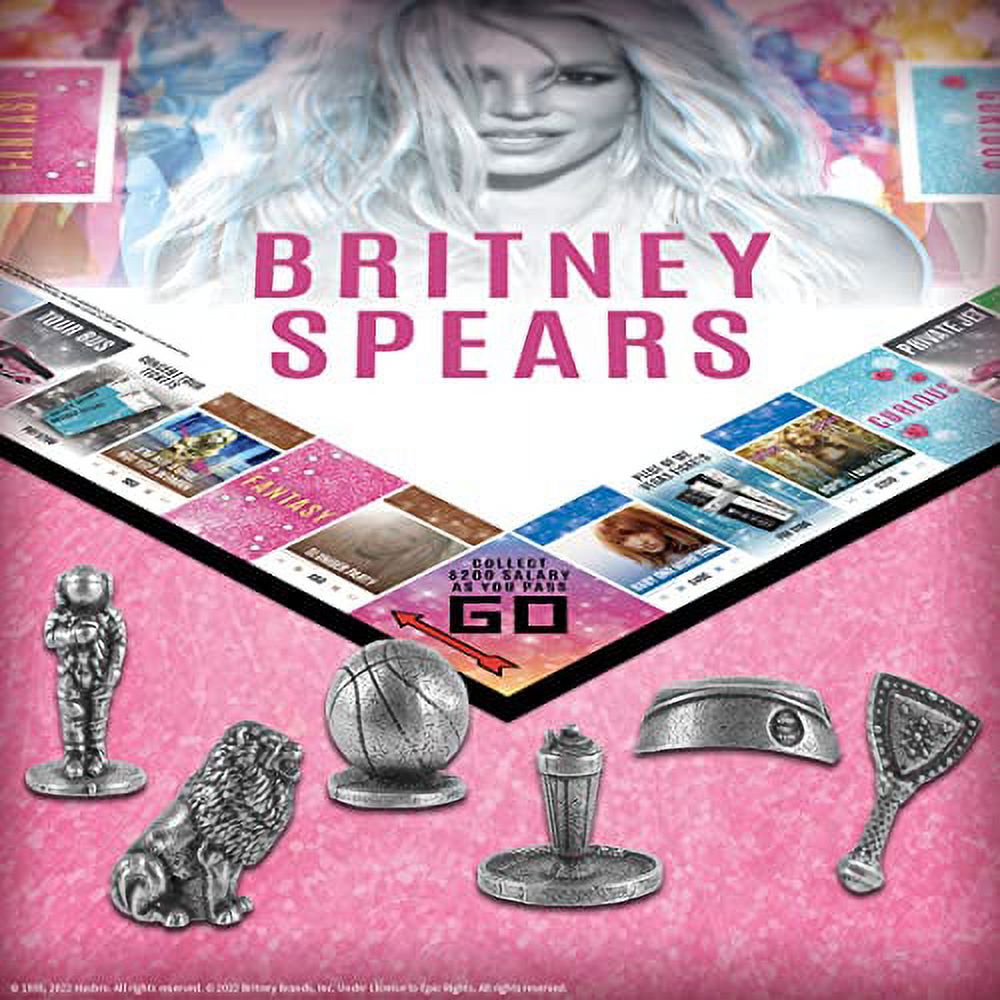 Monopoly: Britney Spears | Collector?s Edition Celebrating Britney Spears? Music | Collectible Classic Monopoly Game with Custom Game Board & Artwork |