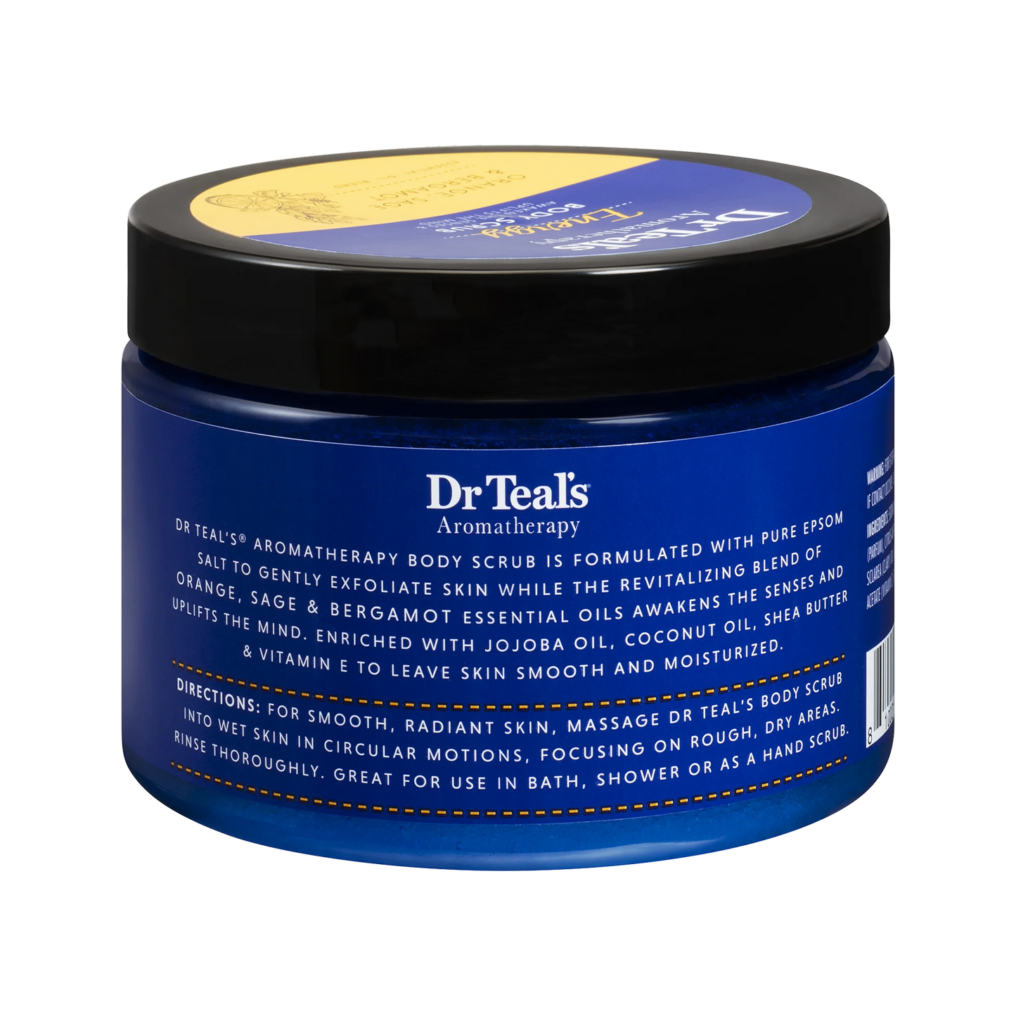 Dr Teal's Aromatherapy Energy Body Scrub with Orange, Sage & Bergamot, 16 fl oz