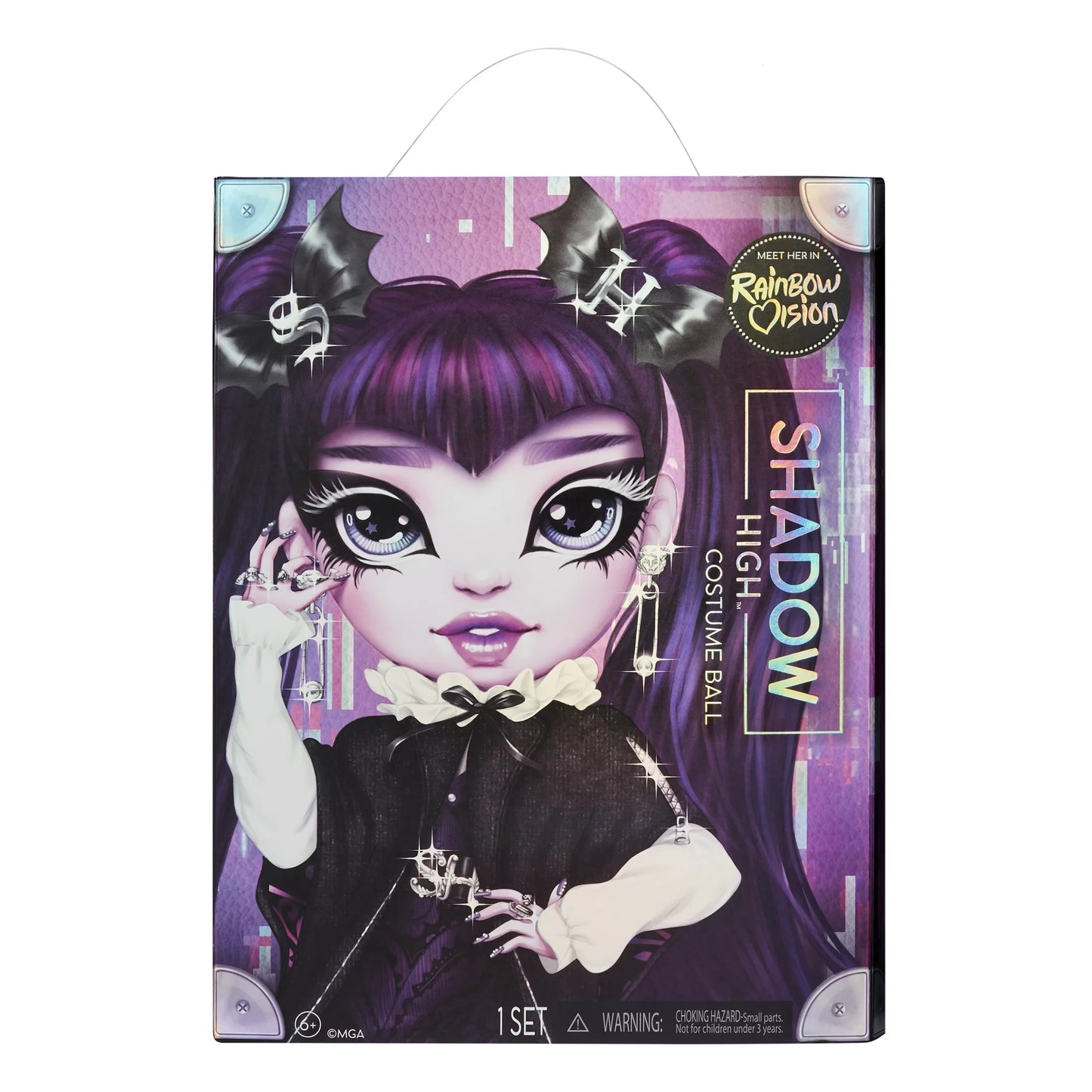 Rainbow Vision COSTUME BALL Shadow High ? Demi Batista (Purple) Fashion Doll. 11 inch Bat themed Costume and Accessories. Toys for Kids, Great Gift for Kids 6-12 Years Old & Collectors