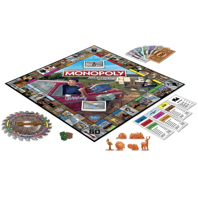 Monopoly Jeff Foxworthy Edition Board Game for Kids and Family Ages 8 and Up, 2-6 Players