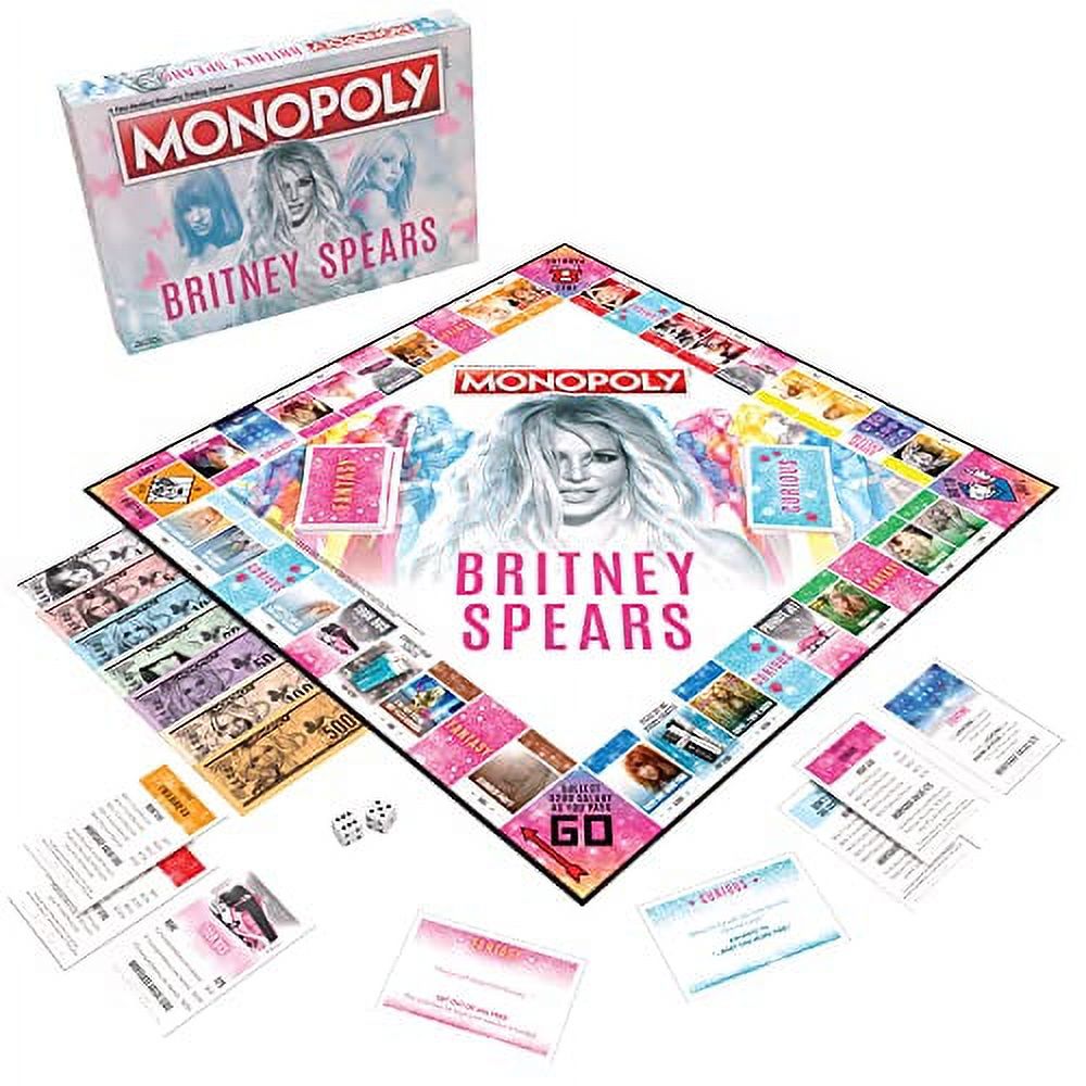 Monopoly: Britney Spears | Collector?s Edition Celebrating Britney Spears? Music | Collectible Classic Monopoly Game with Custom Game Board & Artwork |