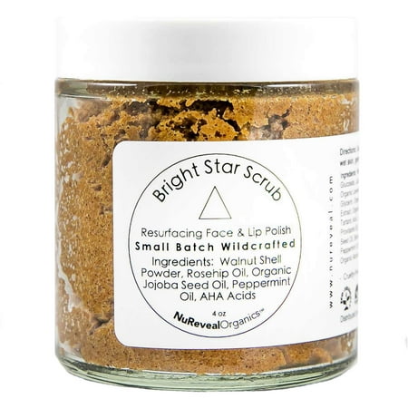 NuReveal Organics Bright Star Scrub Resurfacing Face & Lip Polish  4 oz