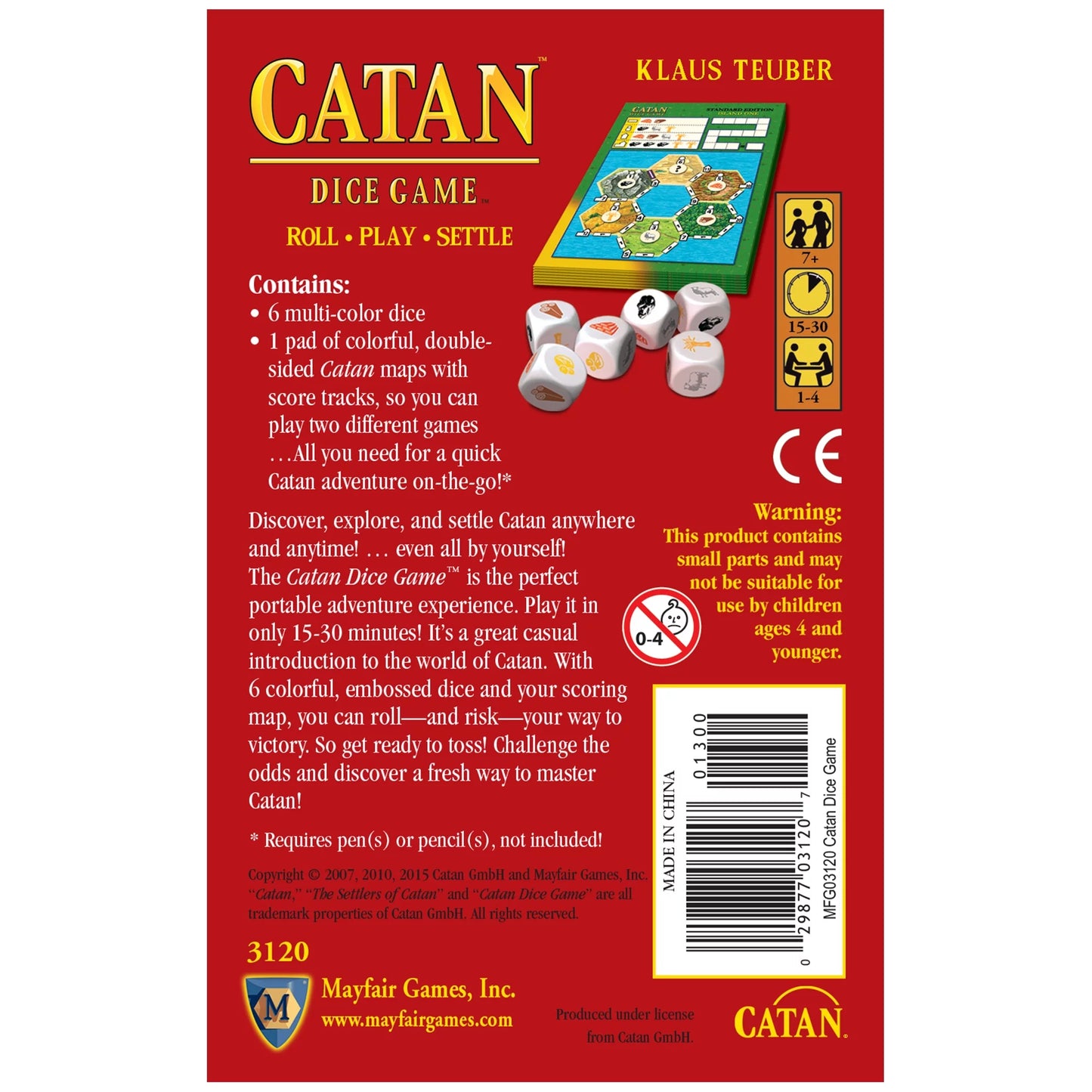 Catan Studio Dice Game Clamshell Edition