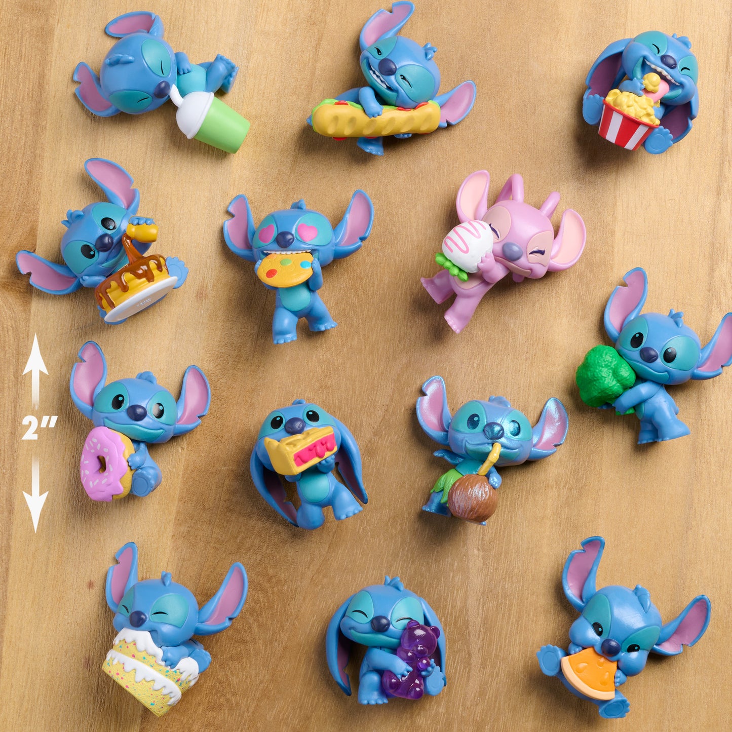 Disney Stitch Feed Me Collectible Mini Figures, Blind-Bag Capsule, Blue, Alien, Kids Toys for Ages 3 up