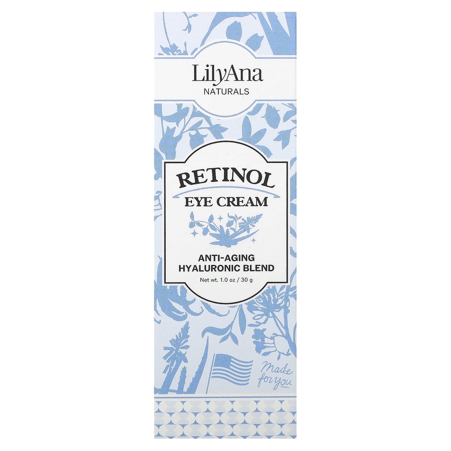 LilyAna Naturals Eye Cream - Eye Cream for Dark Circles and Puffiness Under Eye Cream Anti Aging Eye Cream Reduce Fine Lines and Wrinkles (Retinol 1.0 oz)