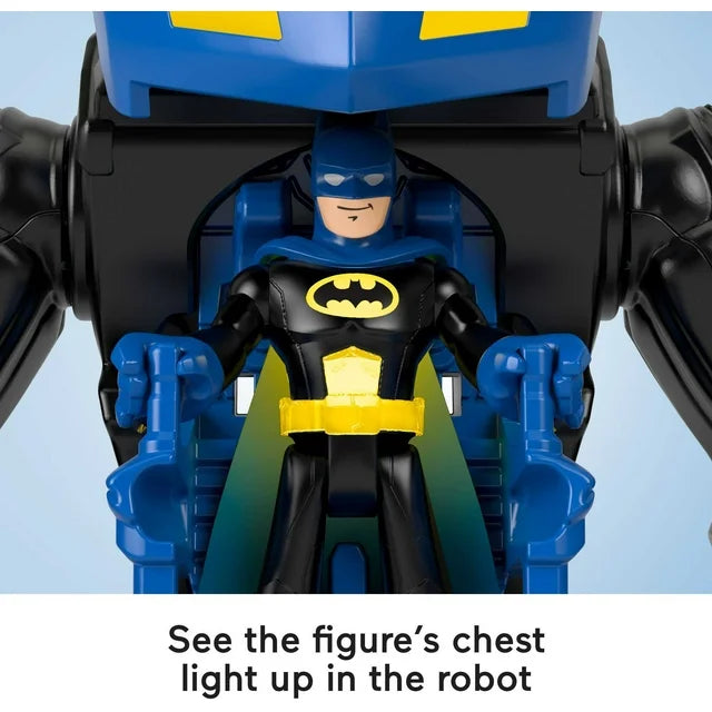 Imaginext DC Super Friends Batman Battling Robot  3-Piece Figure Set with Lights for Preschool Kids