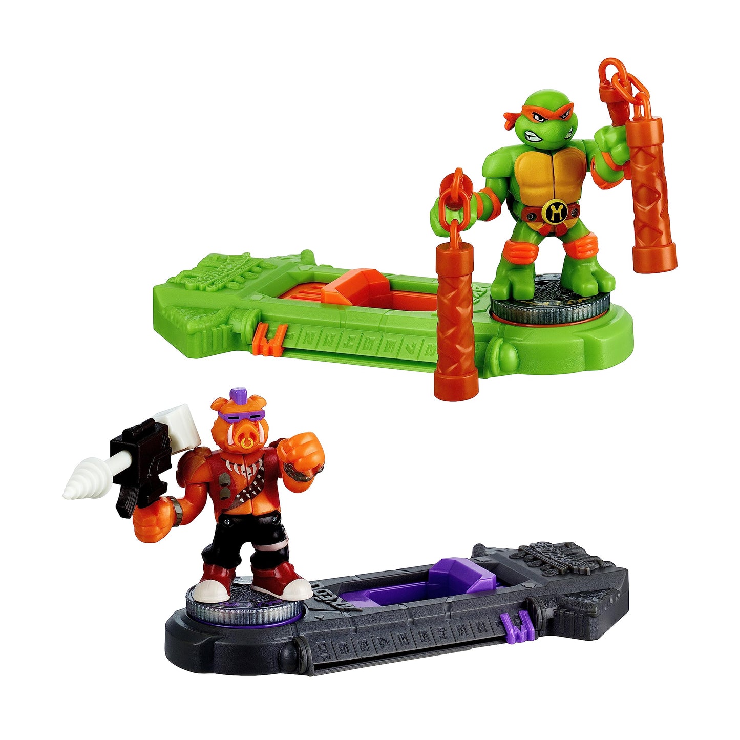 Akedo Teenage Mutant Ninja Turtles Mini Battling Warriors Michelangelo vs Bebop Pack, Ages 6+