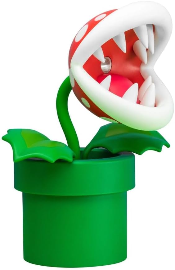 Paladone Super Mario Bros Mini Piranha Plant Lamp Nintendo Room Décor 8.3in Light