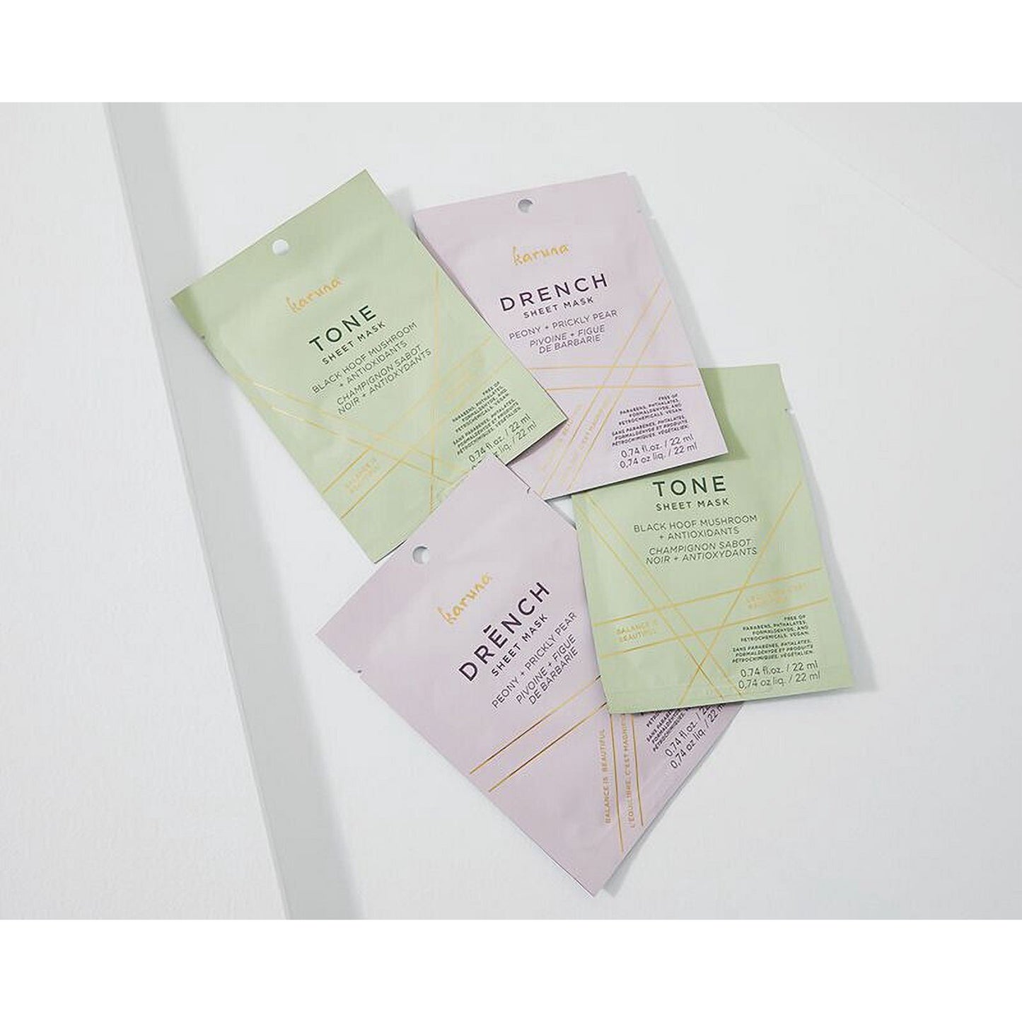 Karuna Drench & Tone Duo 4 Piece Sheet Mask Set