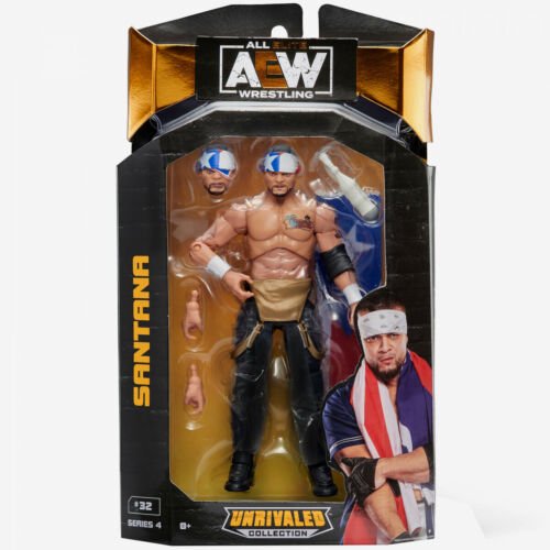 All Elite Wrestling Unrivaled Collection Santana - 6.5-Inch AEW Action Figure - Series 4