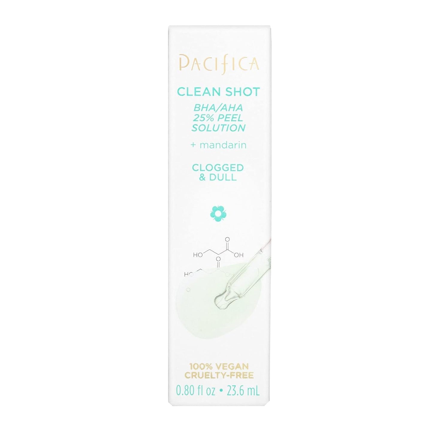 Pacifica Clean Shot BHA-AHA 25 Percent Peel Solution for Unisex - 0.8 oz