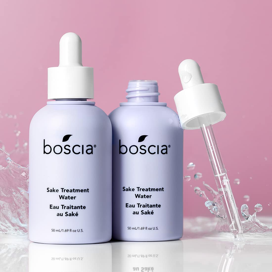 boscia Sake Treatment Water, Vegan, Cruelty-Free, Natural and Clean Skincare, Vitamin B3 & Rice Ferment Facial Serum for Hydration, Clear, 1.69 Fl Oz