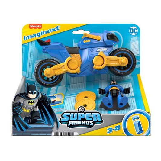 Imaginext DC Super Friends Batman Toy Figure & Transforming Batcycle, Preschool Toys