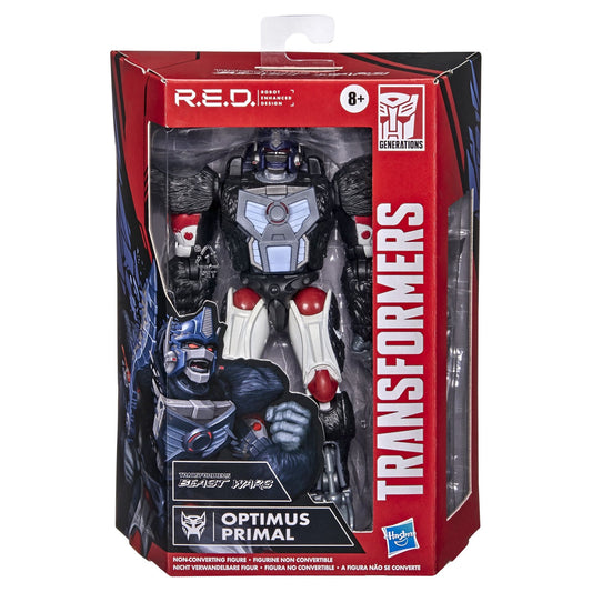 Transformers: R.E.D. Optimus Primal Kids Toy Action Figure for Boys and Girls Ages 8 9 10 11 12 and Up (6”)