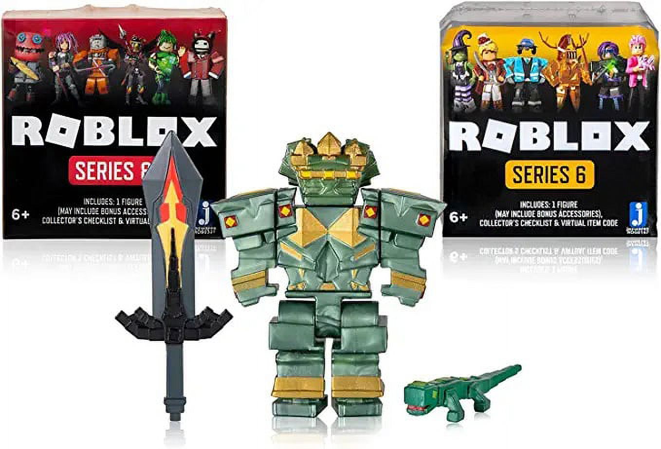 Roblox Action Collection - Fantastic Frontier: Guardian Set + Two Mystery Figure Bundle [Includes 3 Exclusive Virtual Items]