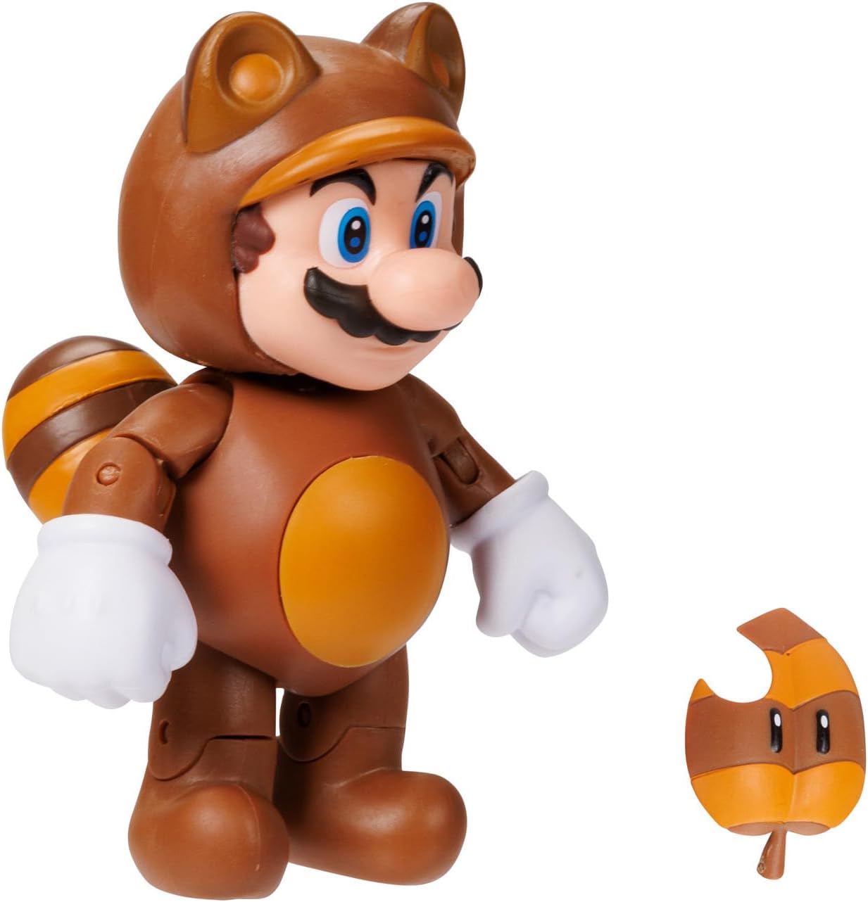 Super Mario Tanooki Mario Action Figure (with Super Leaf)