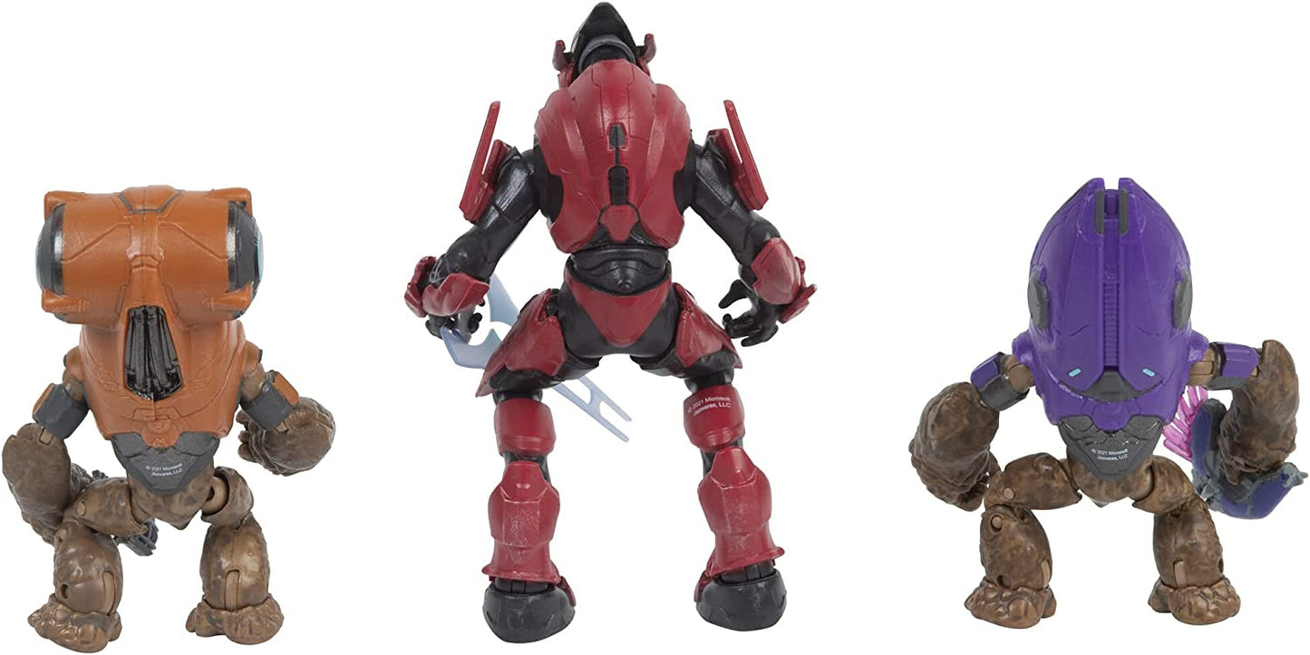 Halo Infinite Grunt Assault, Elite Mercenary & Grunt Conscript Action Figure 3-Pack