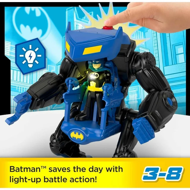 Imaginext DC Super Friends Batman Battling Robot  3-Piece Figure Set with Lights for Preschool Kids