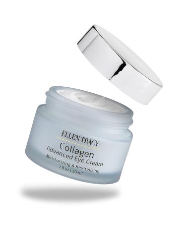 ELLEN TRACY Collagen Eye Cream | Advanced Anti-Aging Moisturizing & Revitalizing Cream for Removing Dark Circles Wrinkles & Puffiness Under Eyes | Collagen Dimethicone 30 ML 1 FL Oz