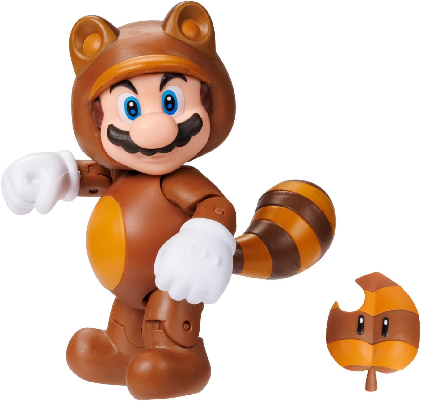 Super Mario Tanooki Mario Action Figure (with Super Leaf)