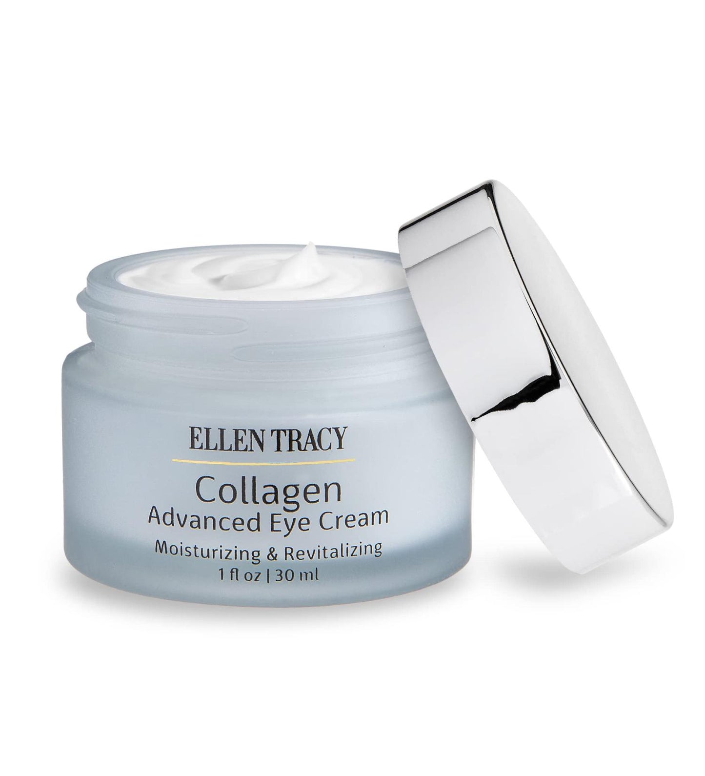 ELLEN TRACY Collagen Eye Cream | Advanced Anti-Aging Moisturizing & Revitalizing Cream for Removing Dark Circles Wrinkles & Puffiness Under Eyes | Collagen Dimethicone 30 ML 1 FL Oz