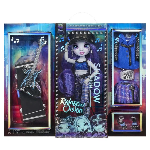 Rainbow Vision Shadow High Neon Shadow - Uma Vanhoose Fashion Doll with 2 Designer Outfits, 12 inch