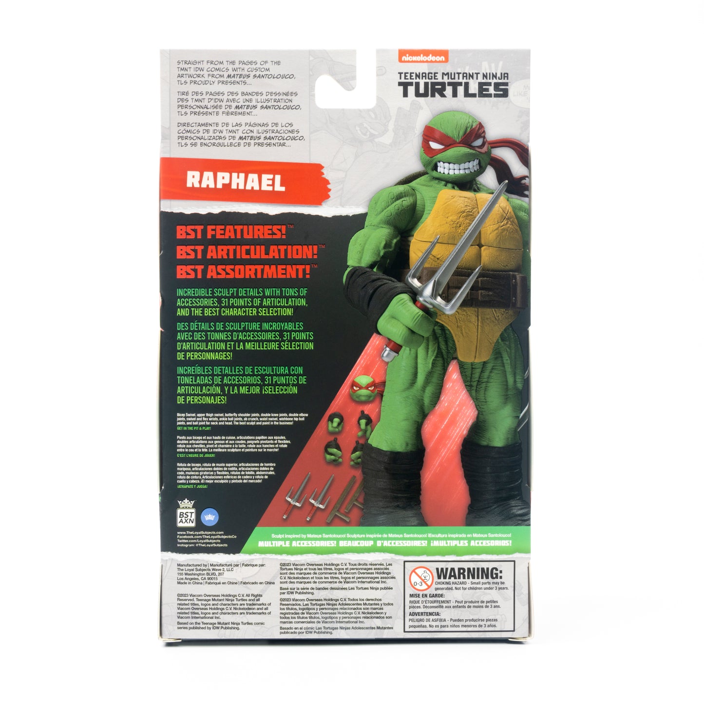 TMNT Best Action Figure Comic Wave 1 Raphael Comic Heroes 5" Figur