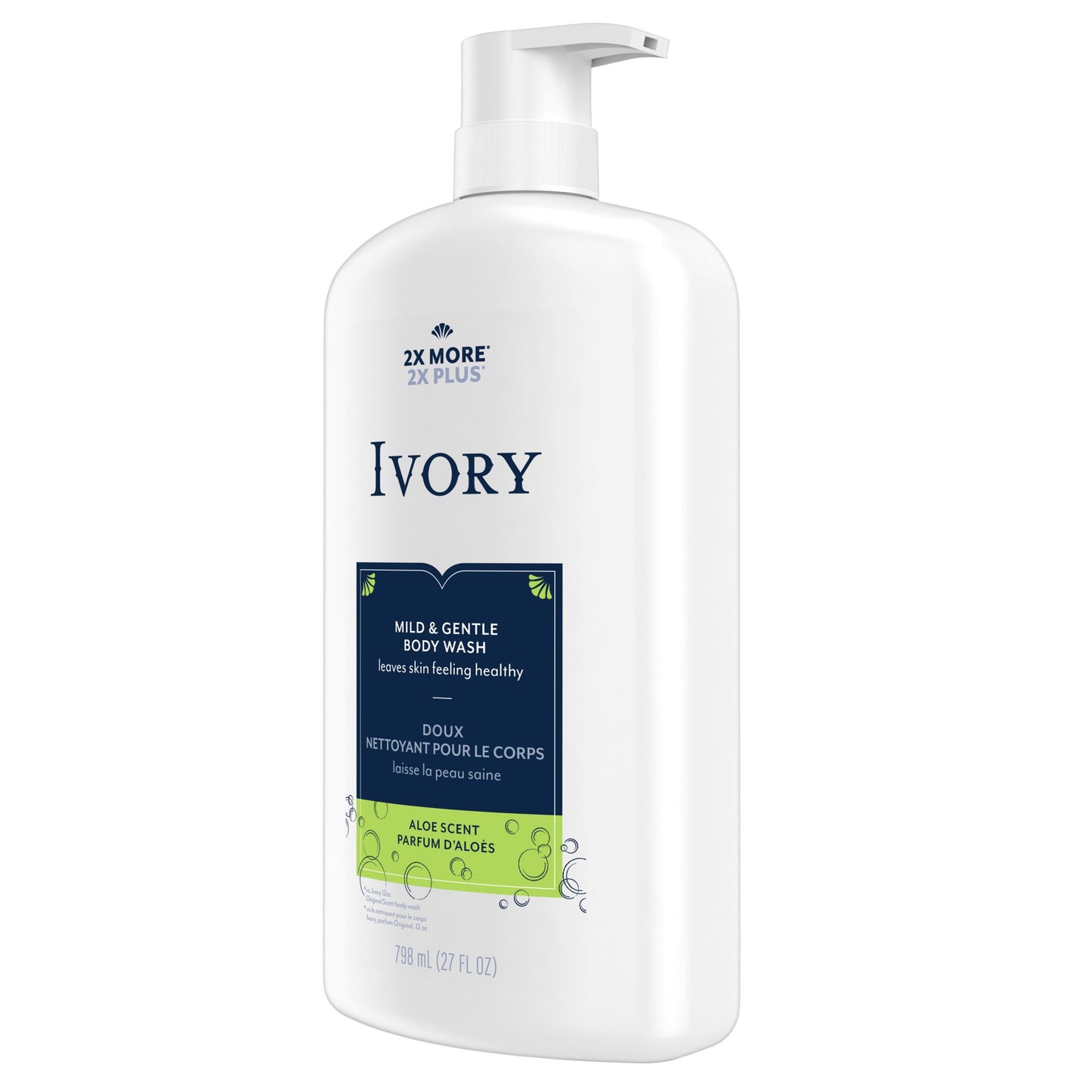 Ivory Mild and Gentle Liquid Body Wash, Aloe Scent, 27 oz